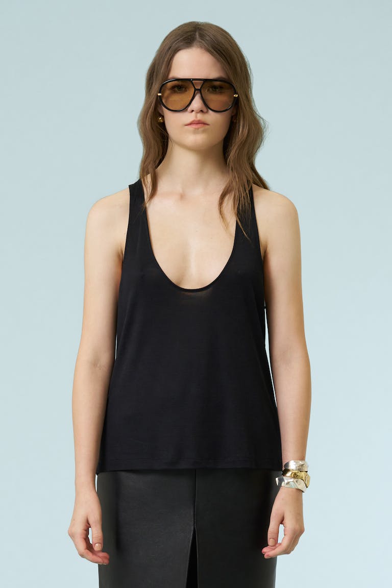 THE MOTION EDIT TANK TOP IN SILK JERSEY